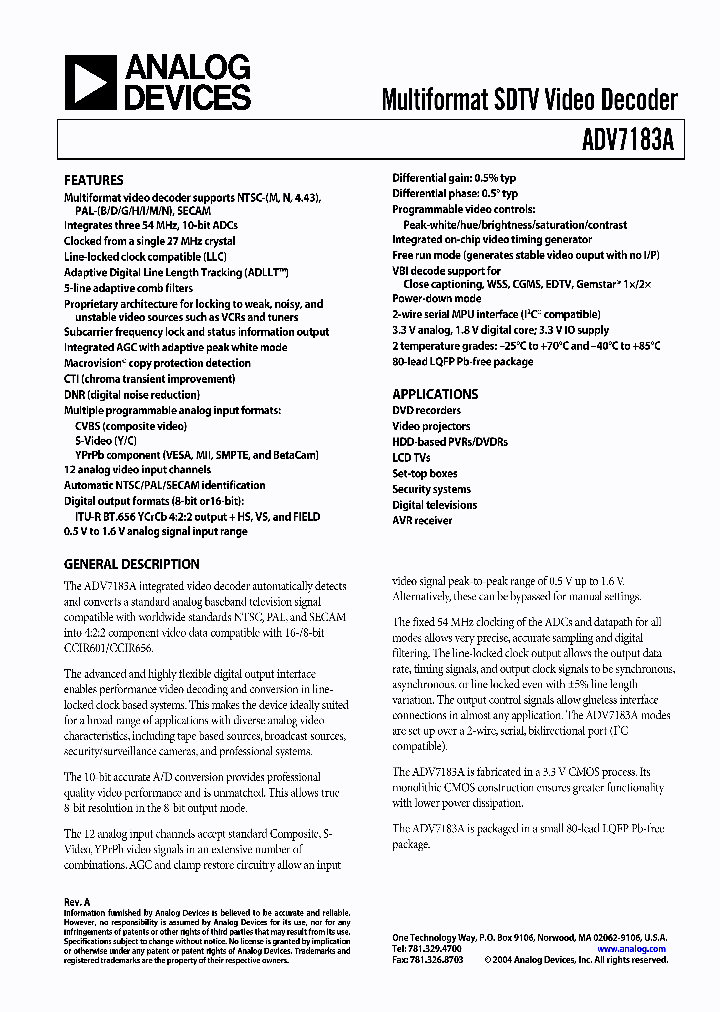 ADV7183A_391181.PDF Datasheet