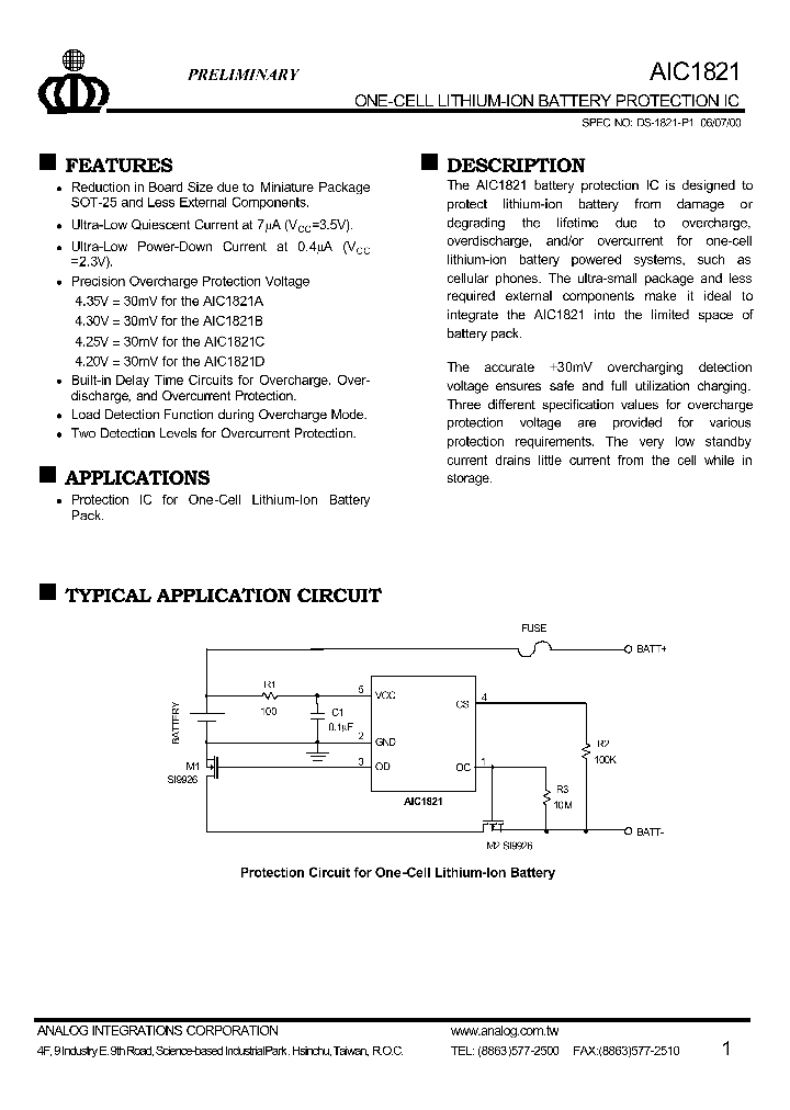 AIC1821_396993.PDF Datasheet