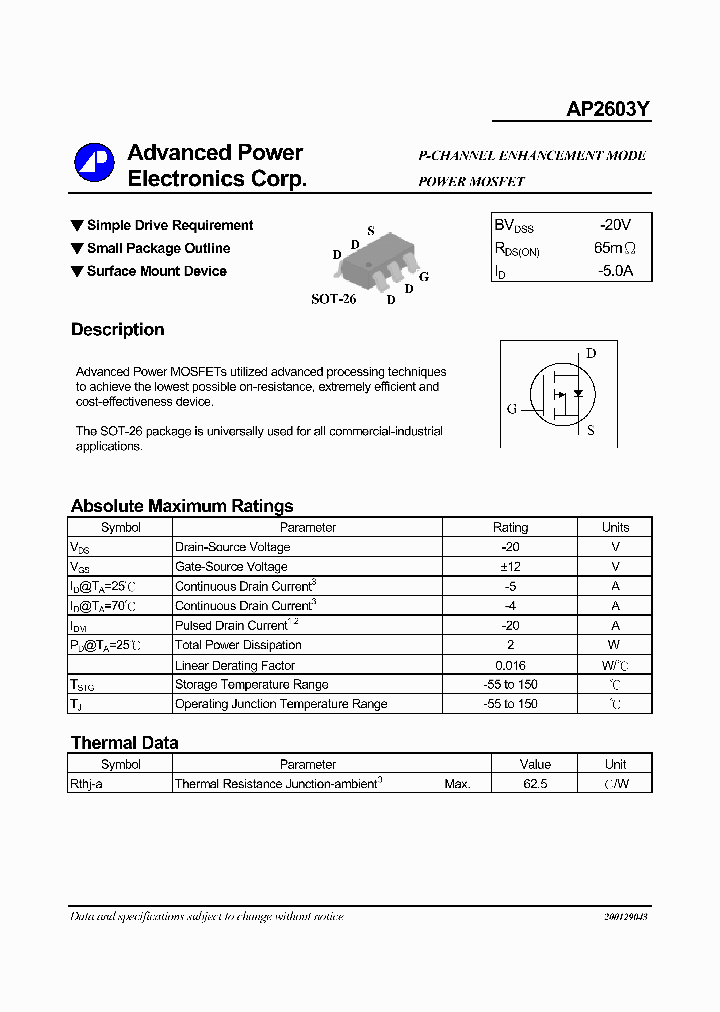 AP2603Y_401436.PDF Datasheet