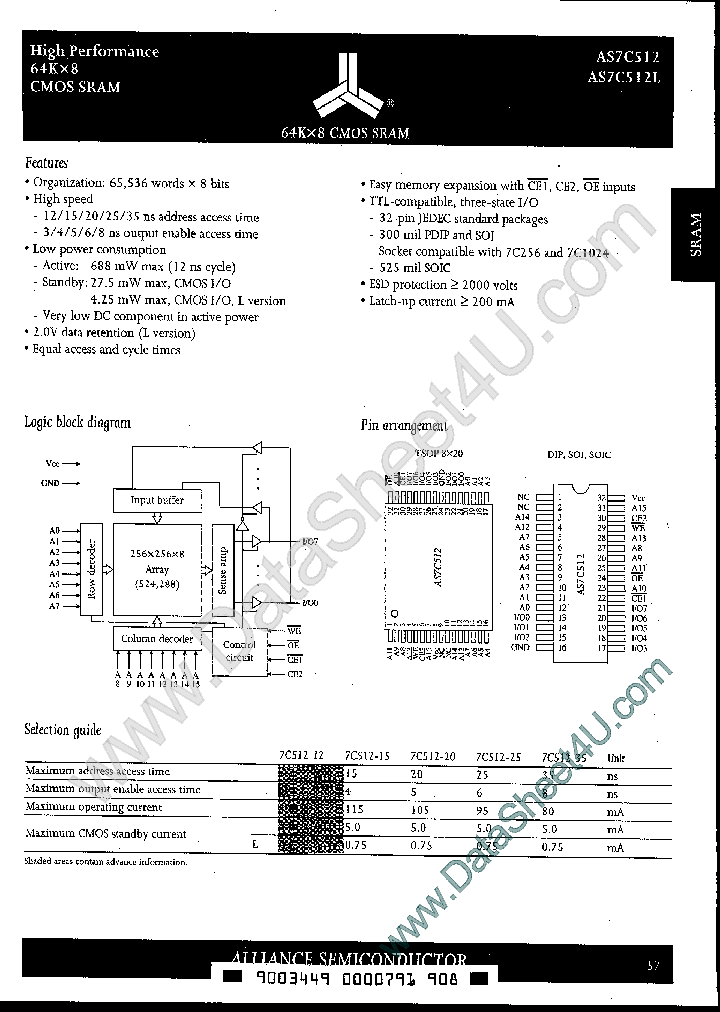 AS7C512_389667.PDF Datasheet