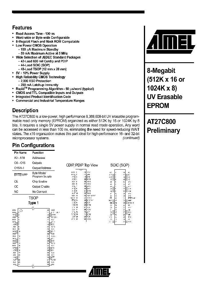 AT27C800-10PC_407712.PDF Datasheet