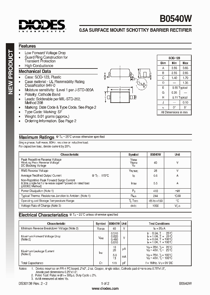 B0540W_410078.PDF Datasheet