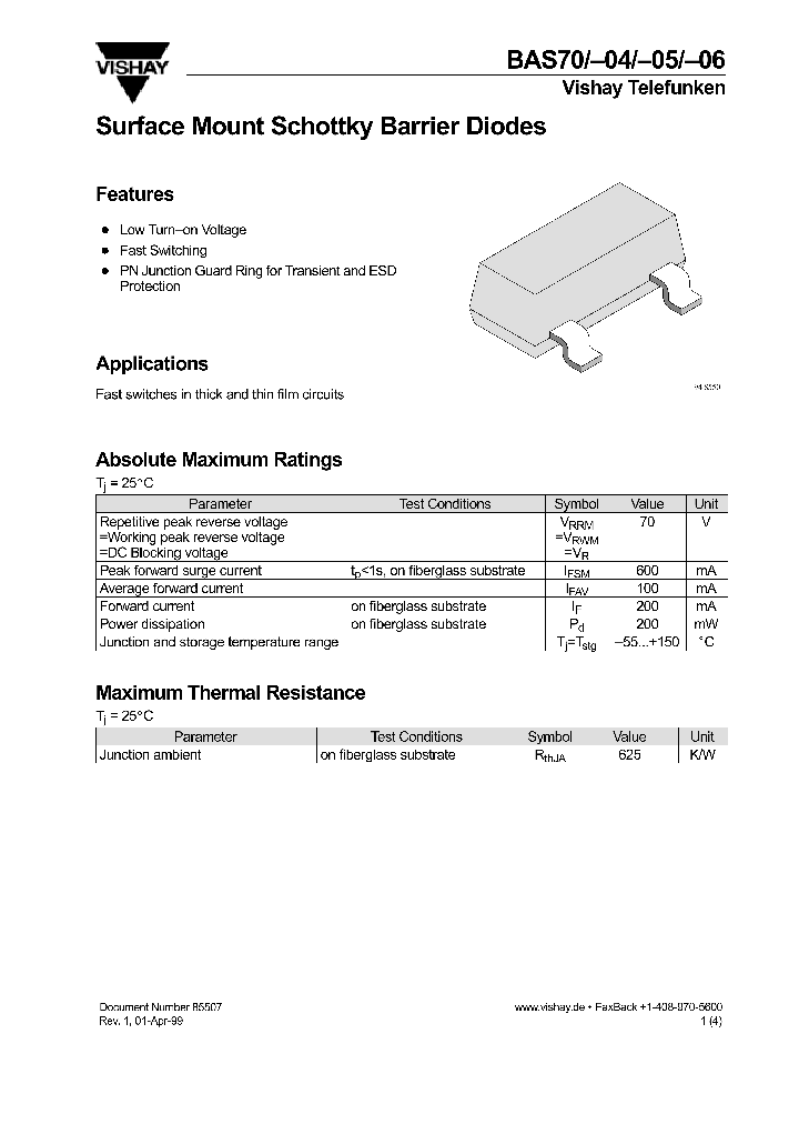 BAS70_402126.PDF Datasheet