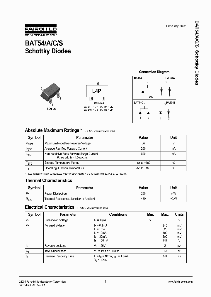 BAT54_433963.PDF Datasheet