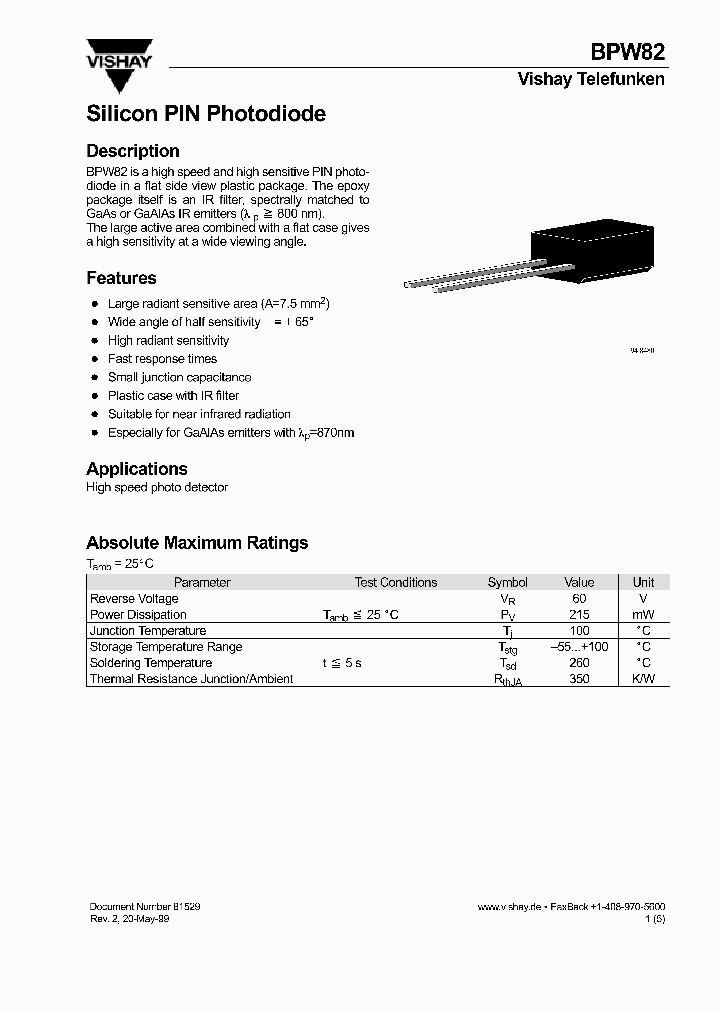 BPW82_396907.PDF Datasheet