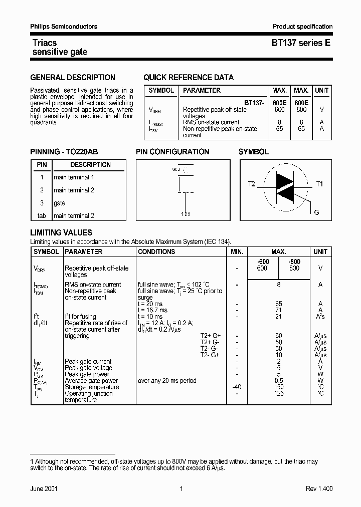 BT137BSERIESE_433384.PDF Datasheet