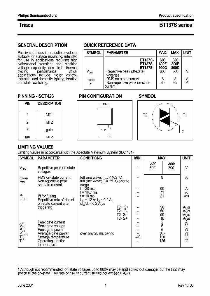 BT137SSERIES_433371.PDF Datasheet