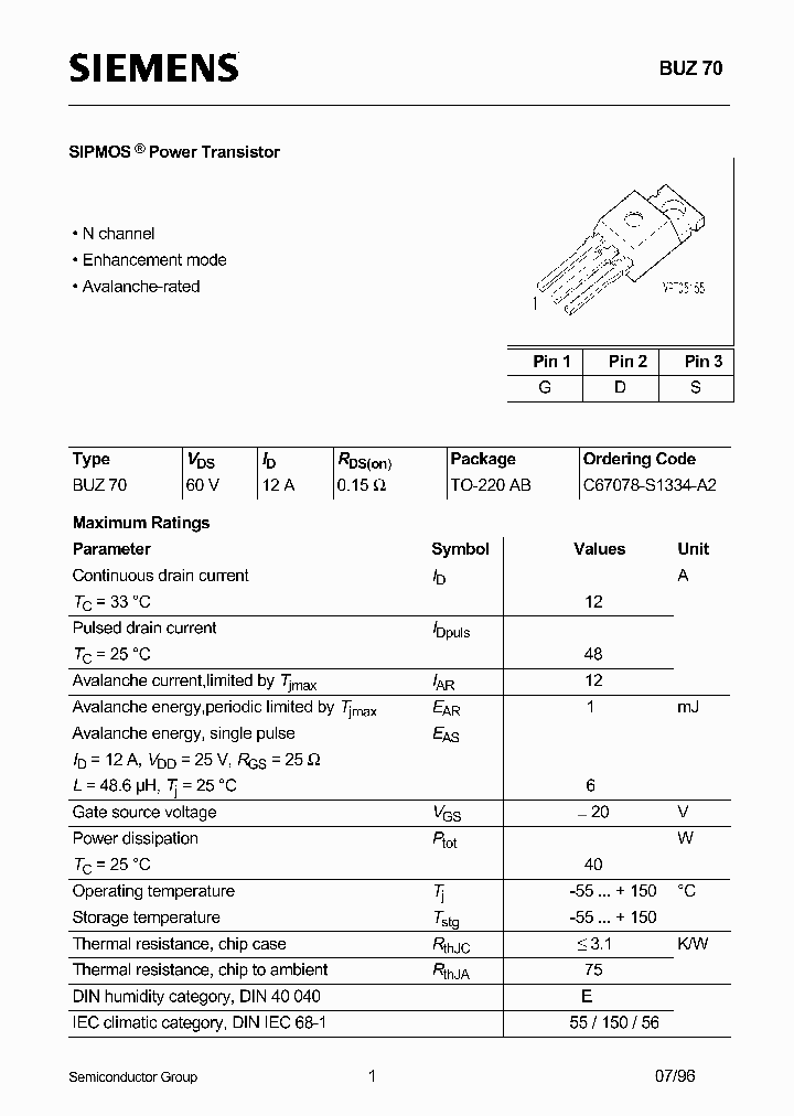 BUZ70_433766.PDF Datasheet