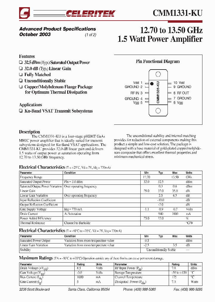CMM1331-KU_405546.PDF Datasheet