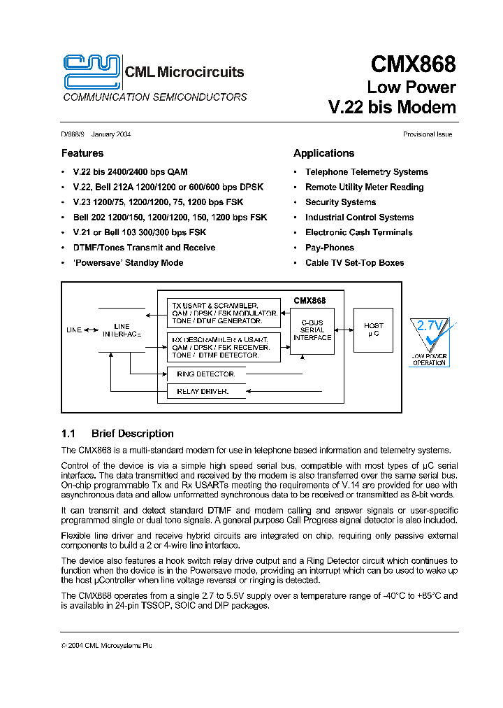CMX868_394205.PDF Datasheet