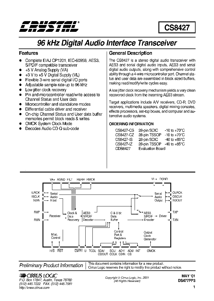 CS8427_388791.PDF Datasheet