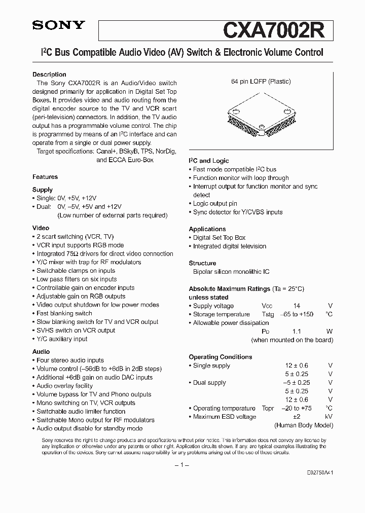 CXA7002R_432509.PDF Datasheet