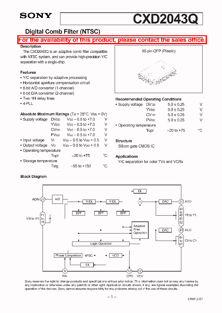 CXD2043Q_409483.PDF Datasheet