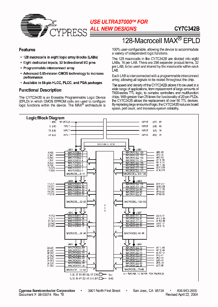 CY7C342B-25HC_395836.PDF Datasheet
