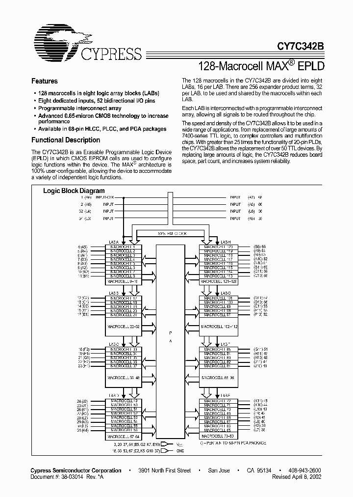 CY7C342B-35JC_395842.PDF Datasheet