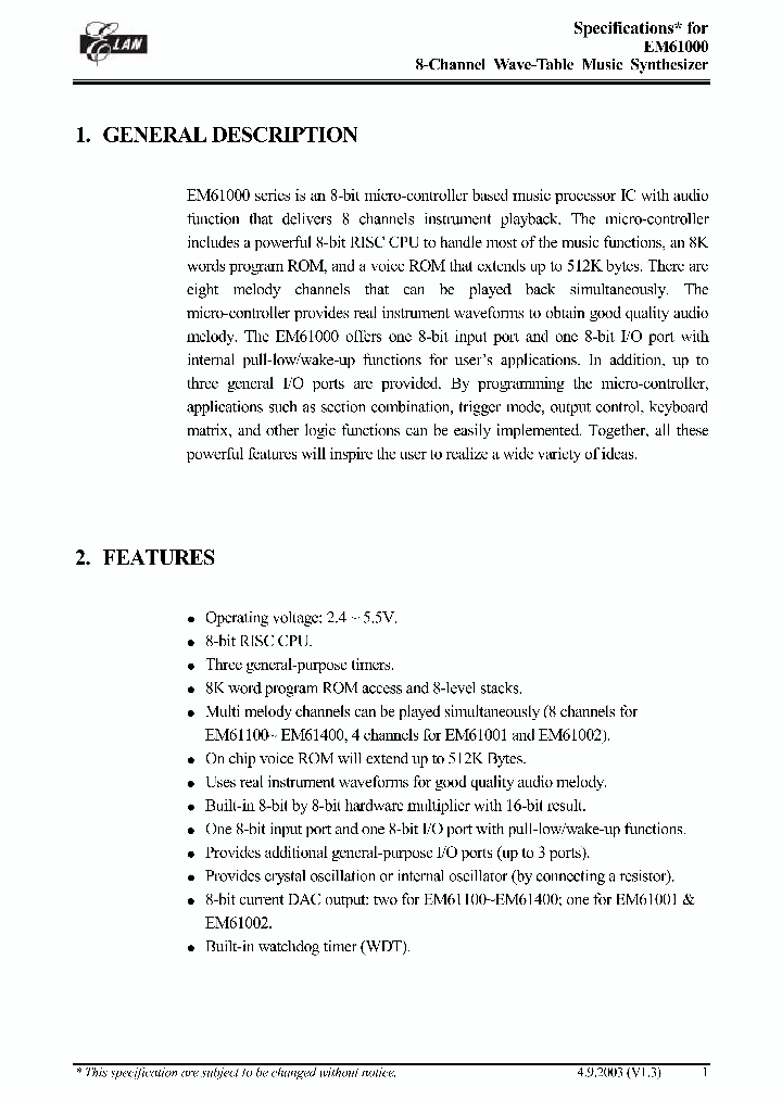 EM61000_405113.PDF Datasheet