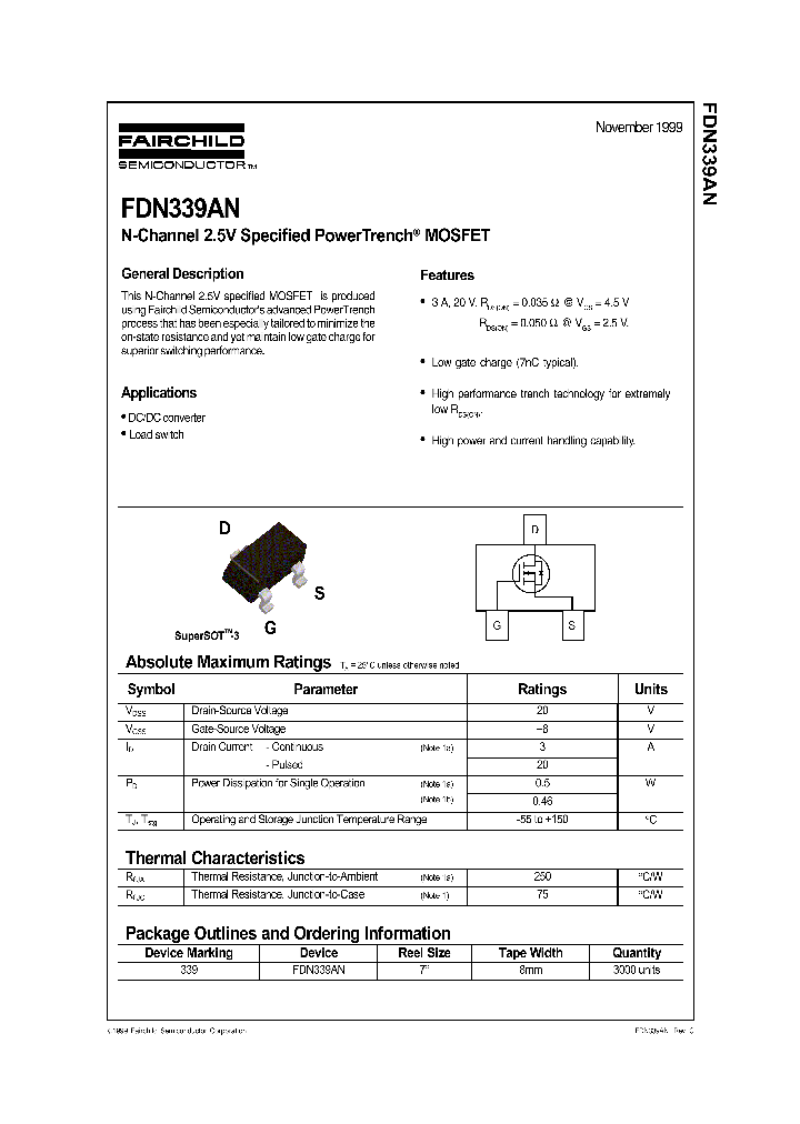 FDN339AN_429687.PDF Datasheet