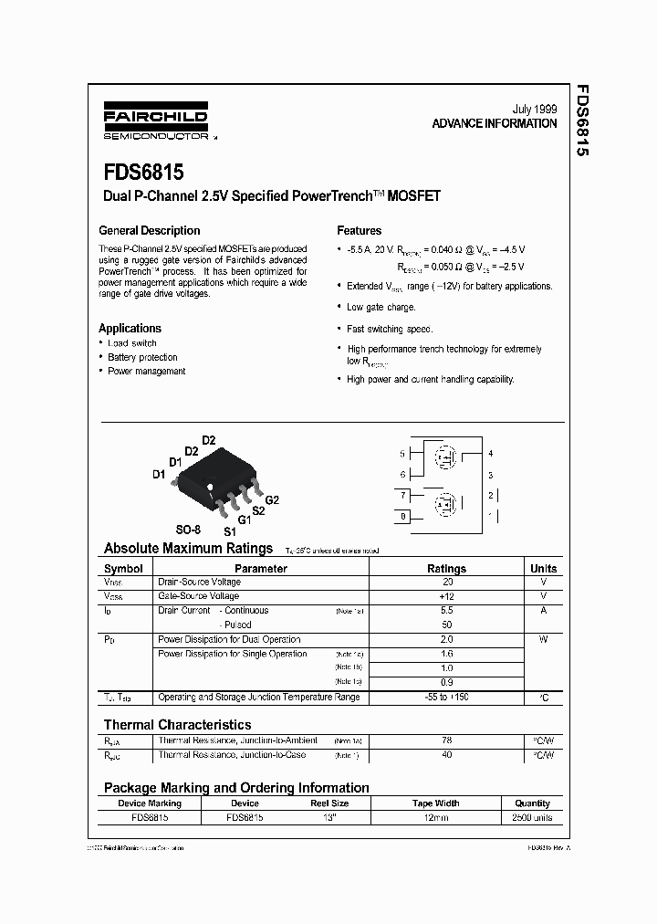 FDS6815_431928.PDF Datasheet