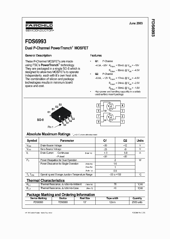 FDS6993_389378.PDF Datasheet