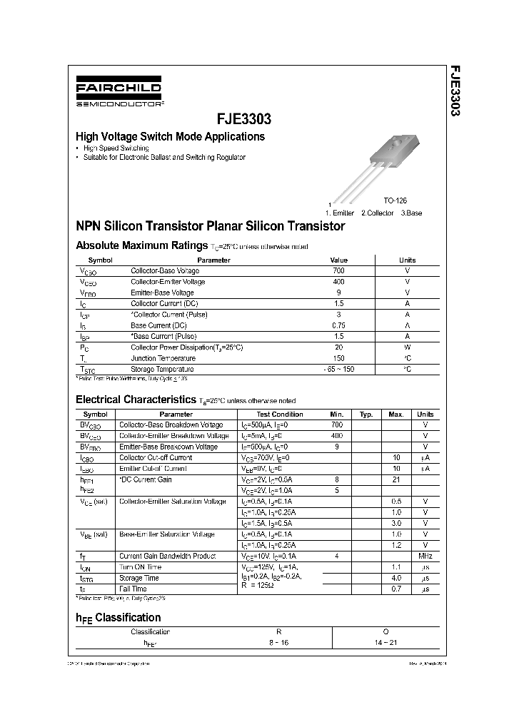 FJE3303_407872.PDF Datasheet