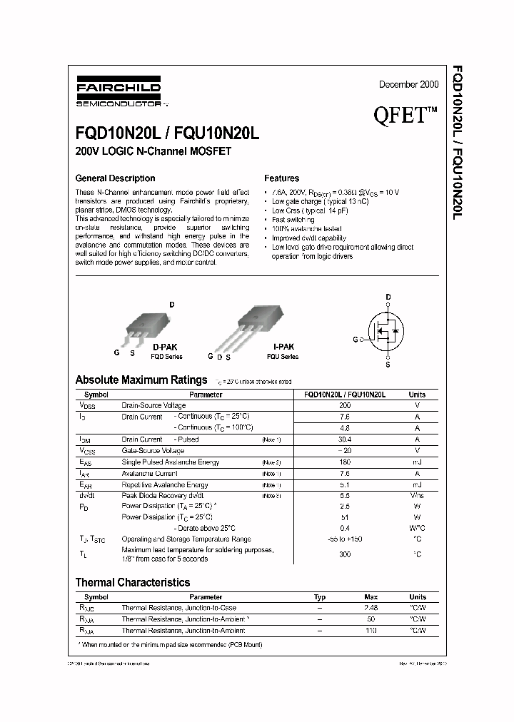 FQD10N20L_357339.PDF Datasheet