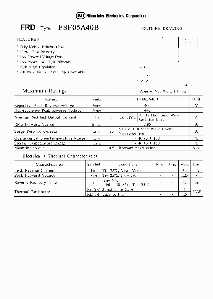 FSF05A40B_405858.PDF Datasheet