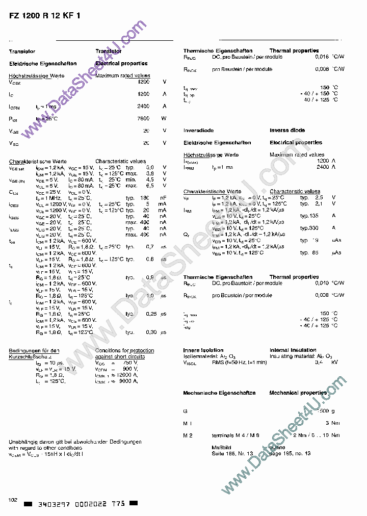 FZ1200R12KF1_402104.PDF Datasheet