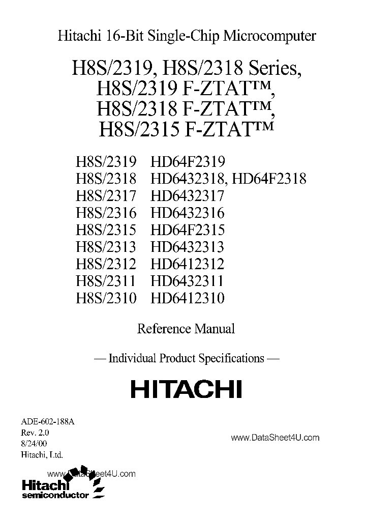 H8S2312_402543.PDF Datasheet