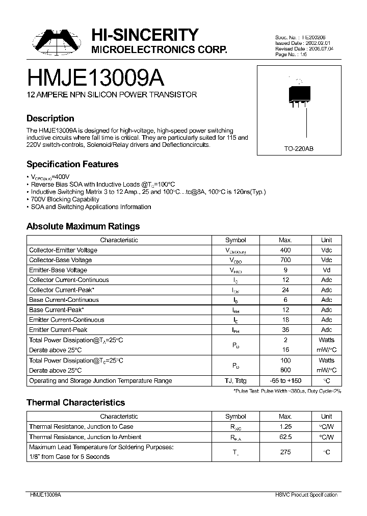 HMJE13009A_419710.PDF Datasheet