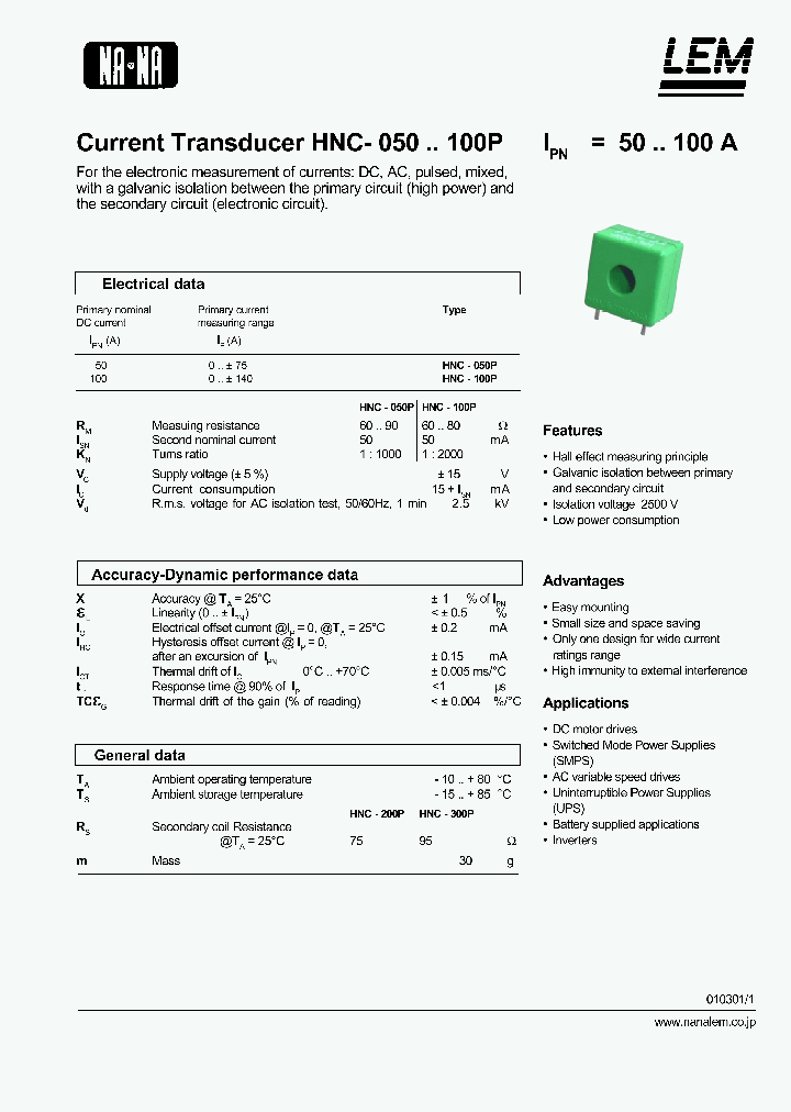 HNC-100P_431879.PDF Datasheet