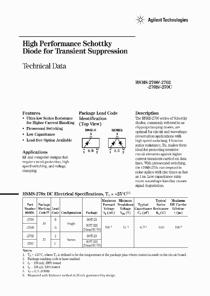 HSMS-2700-BLK_405729.PDF Datasheet