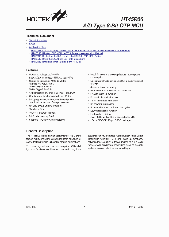 HT45R06_422148.PDF Datasheet