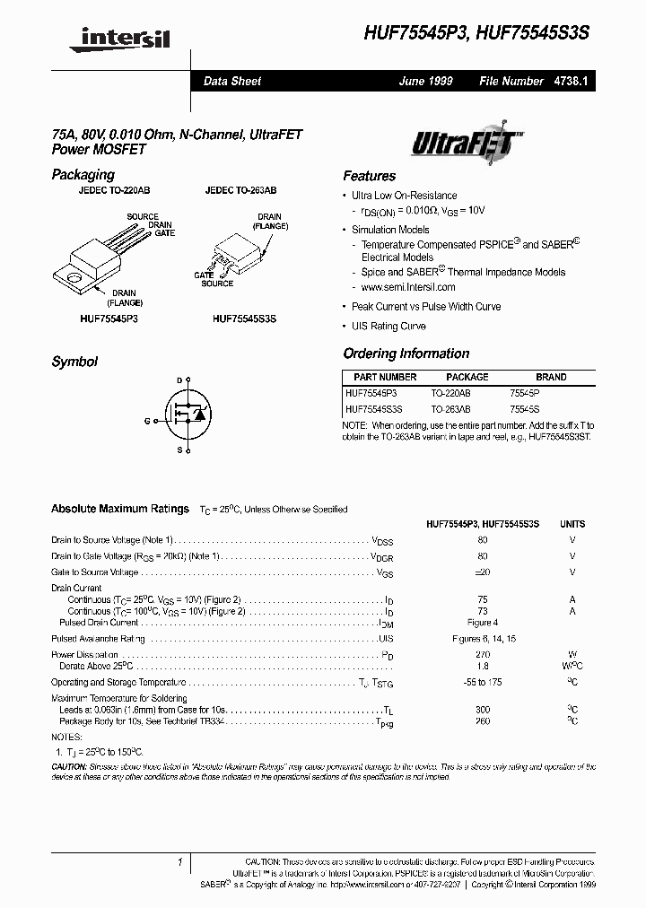 HUF75545P3_431381.PDF Datasheet