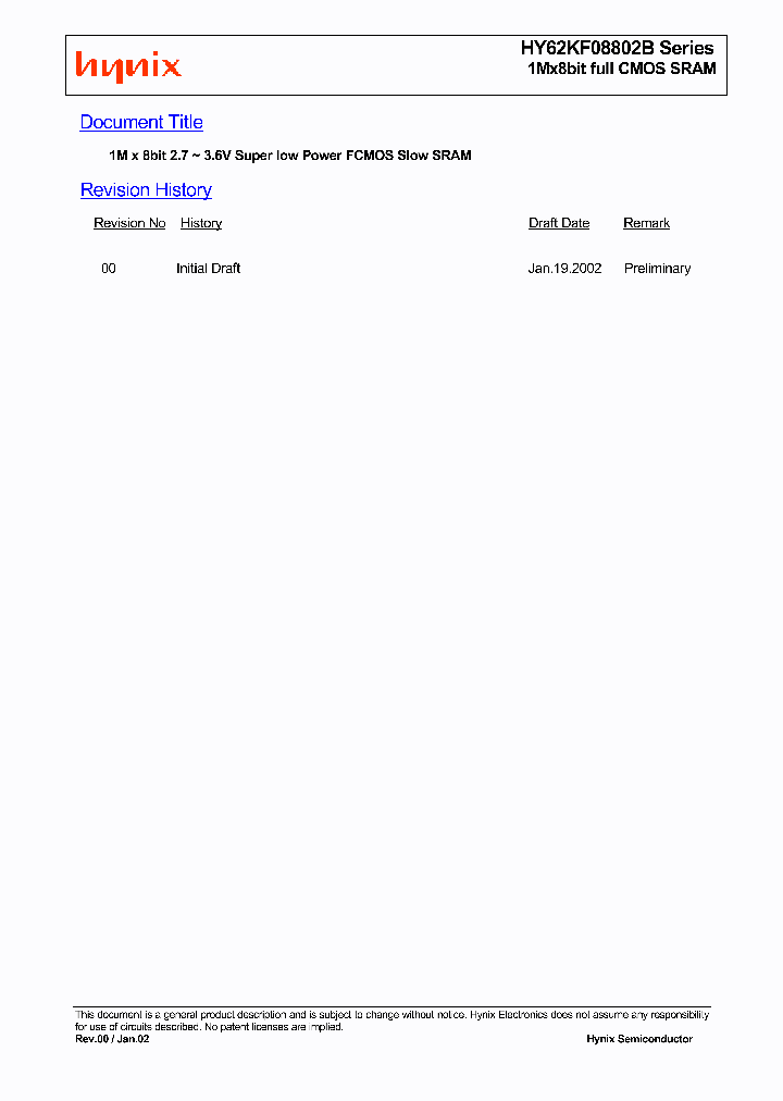 HY62KF08802B_423778.PDF Datasheet