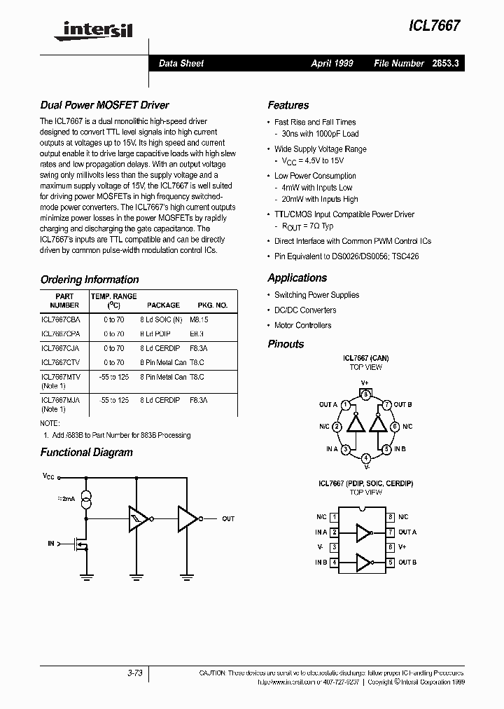 ICL7667_15164.PDF Datasheet