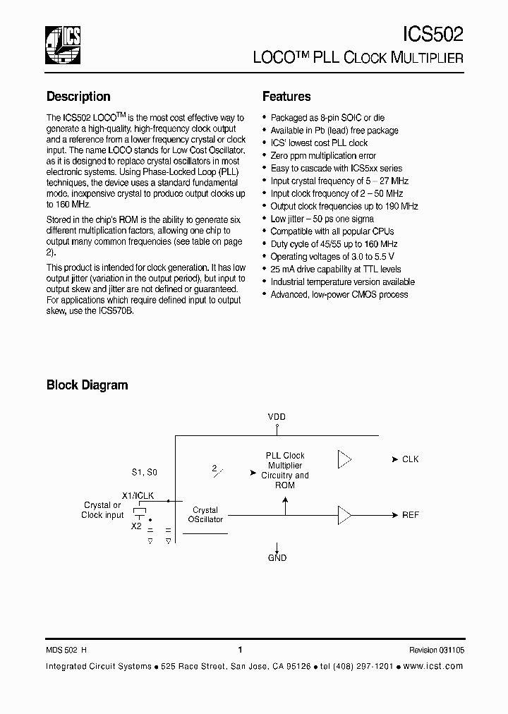 ICS502_404588.PDF Datasheet