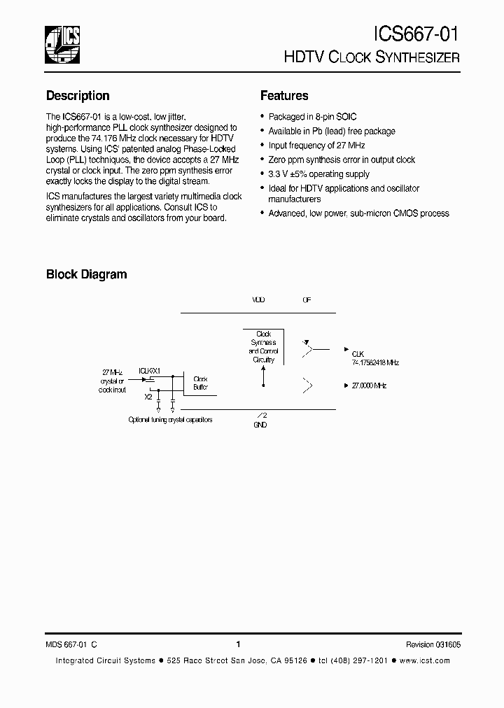 ICS667-01_388305.PDF Datasheet