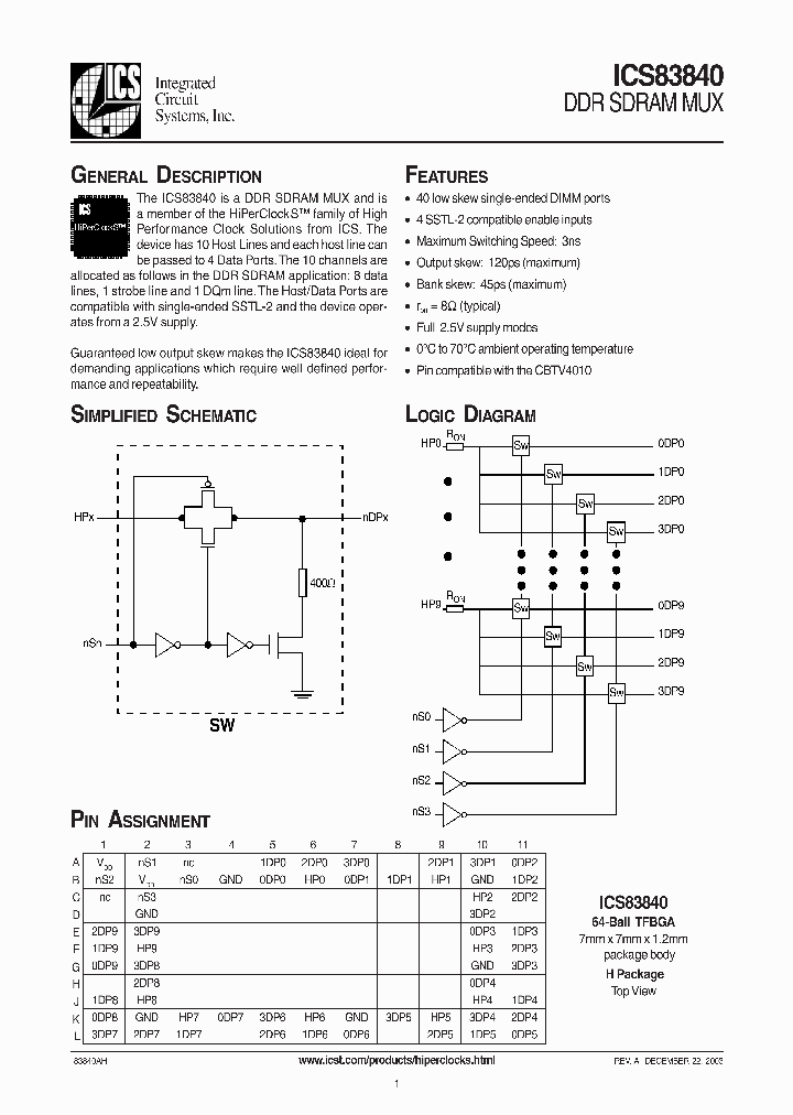 ICS83840AHT_77805.PDF Datasheet