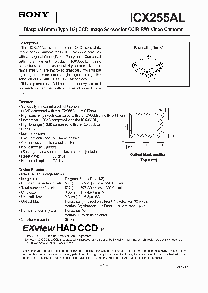ICX255AL_405849.PDF Datasheet