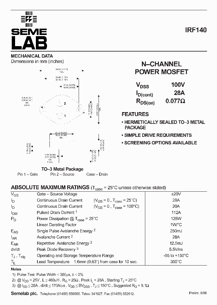 IRF140_415932.PDF Datasheet