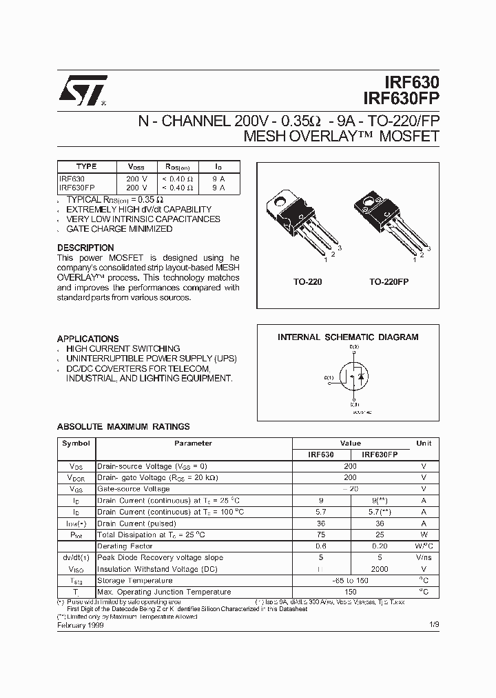 IRF630_395882.PDF Datasheet