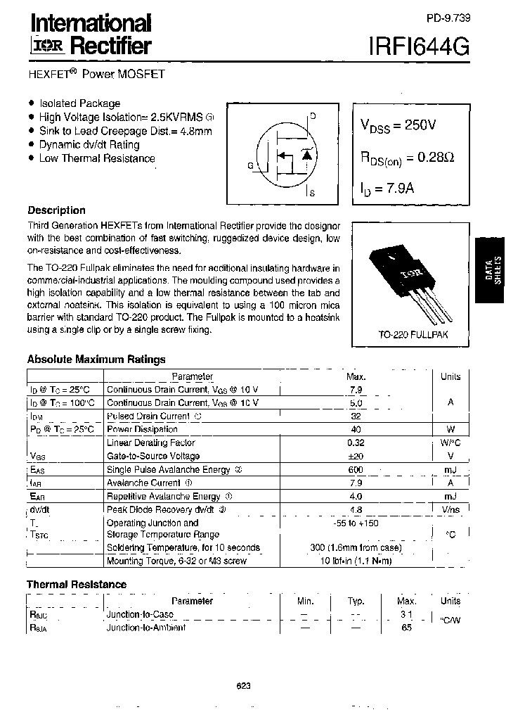 IRFI644G_293416.PDF Datasheet