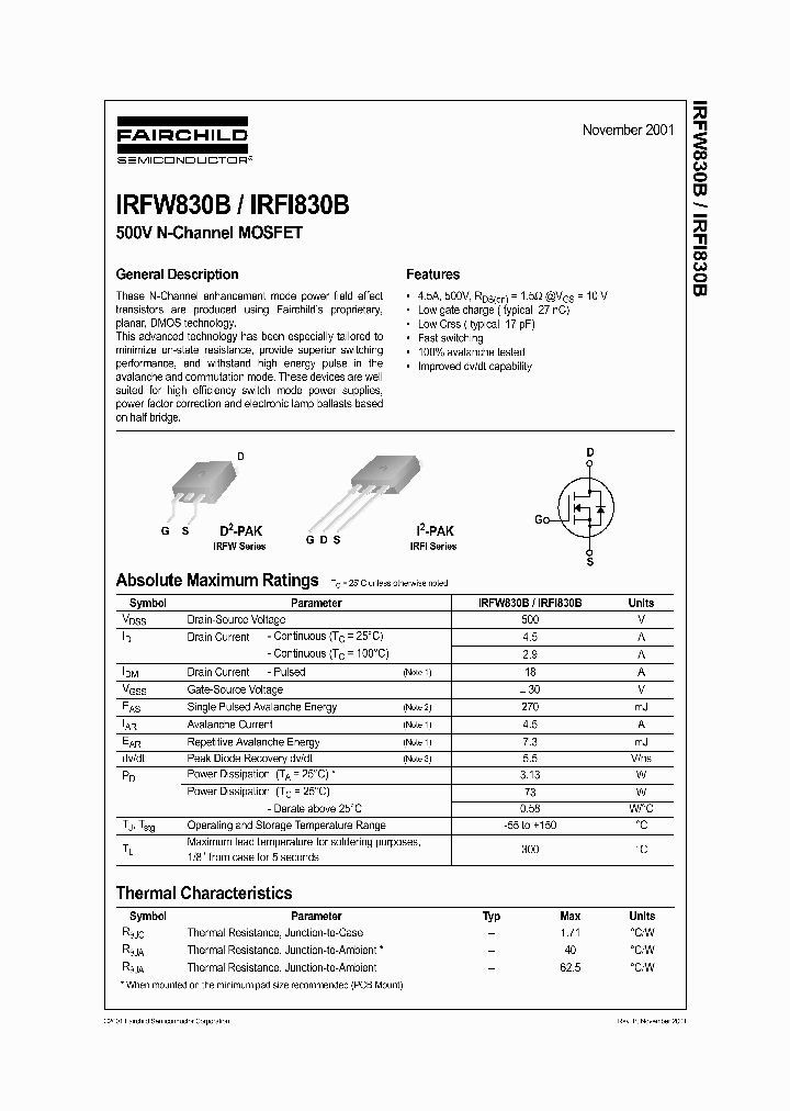 IRFW830B_430785.PDF Datasheet