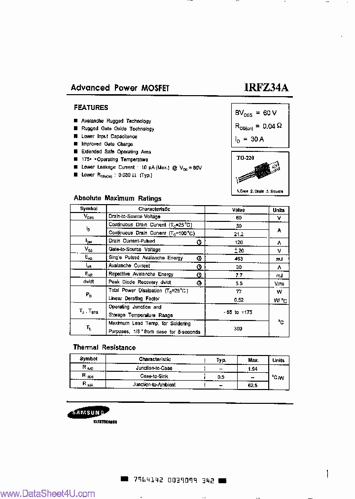 IRFZ34A_396890.PDF Datasheet
