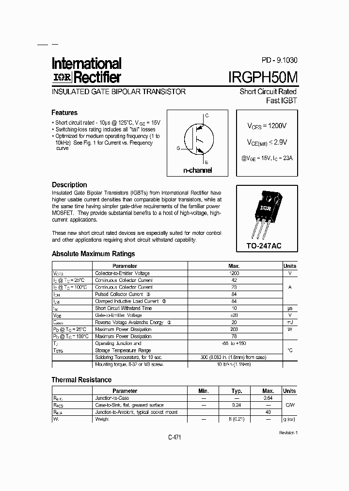 IRGPH50M_417233.PDF Datasheet