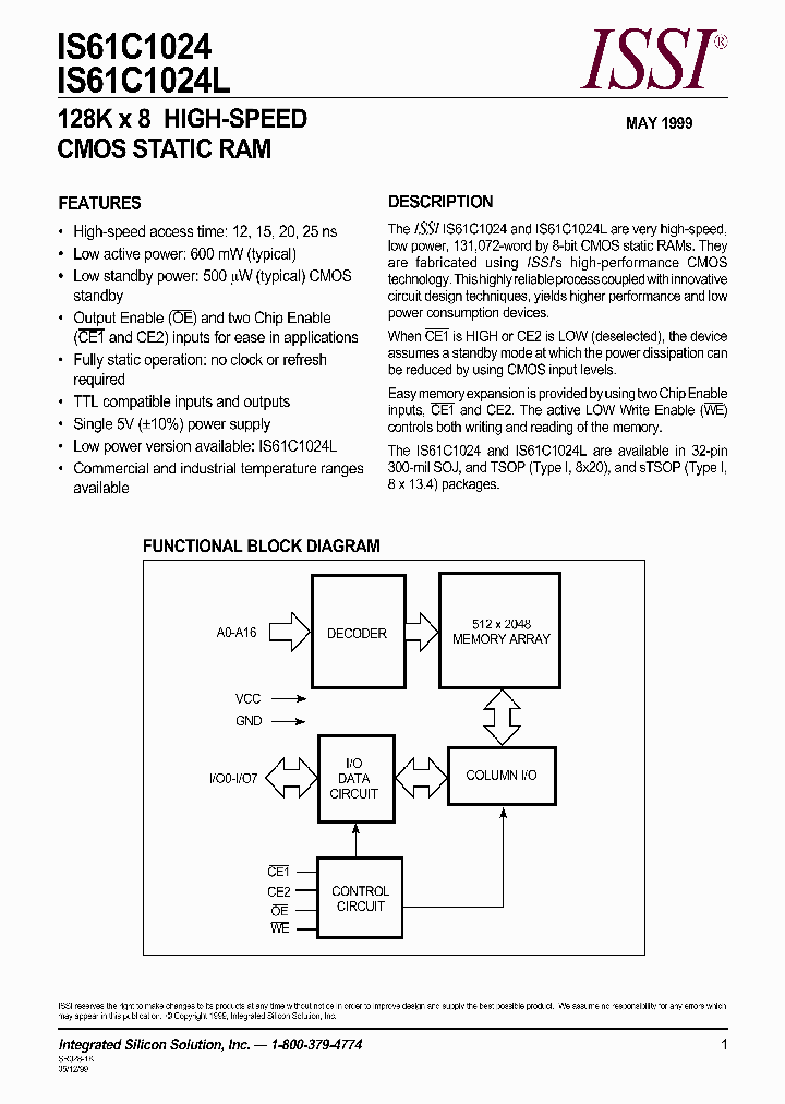 IS61C1024_400941.PDF Datasheet