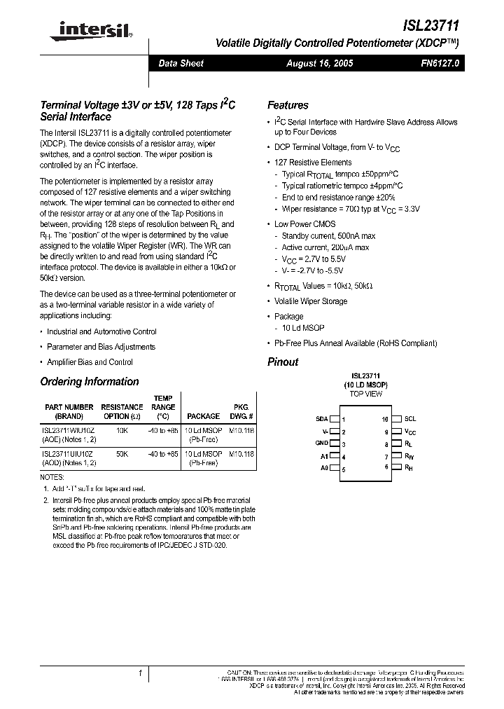 ISL23711_411888.PDF Datasheet