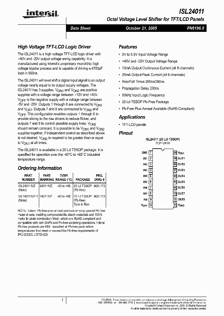 ISL24011_425983.PDF Datasheet