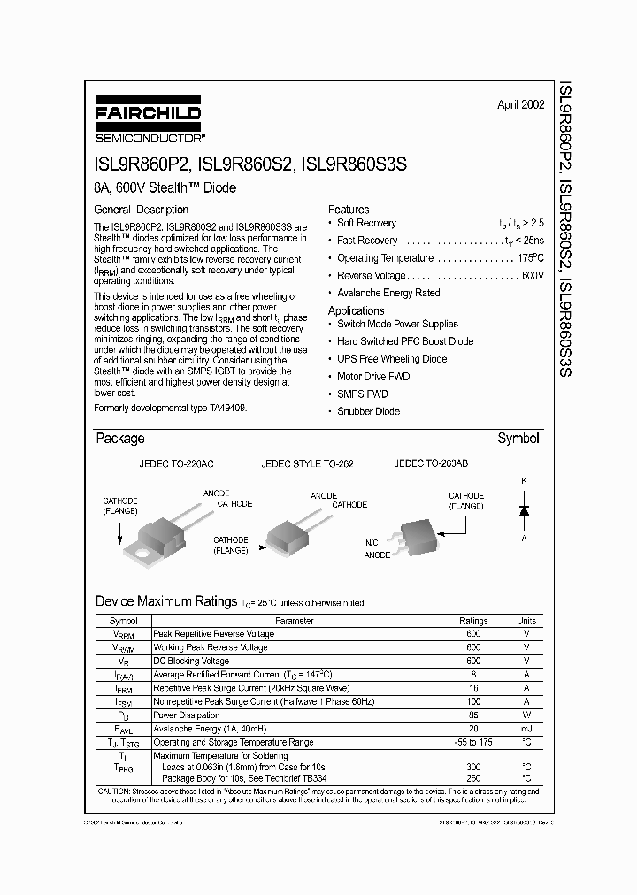 ISL9R860P2_386857.PDF Datasheet