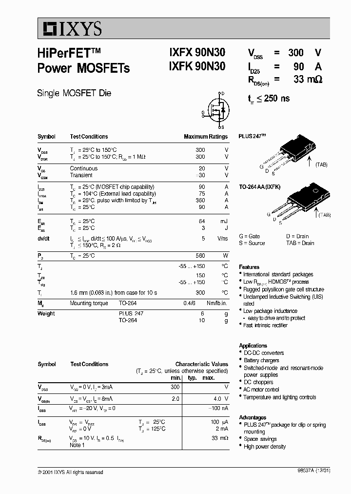 IXFK90N30_419646.PDF Datasheet